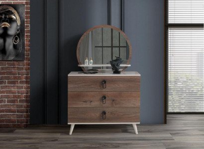 Bedroom Dresser With Mirror Luxurious Modern Furniture Set 2-piece New Wood